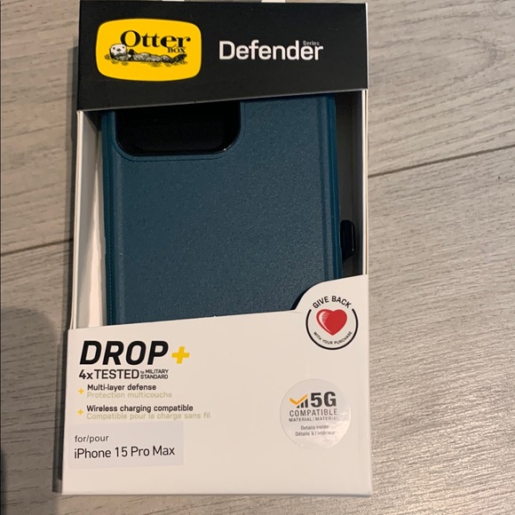 OtterBox Defender Series Case for iPhone 15 Pro Max - Blue - Picture 1 of 2